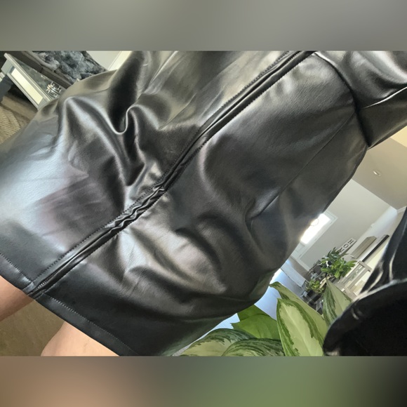 Loragal Faux leather long sleeve mini dress - Picture 9 of 9
